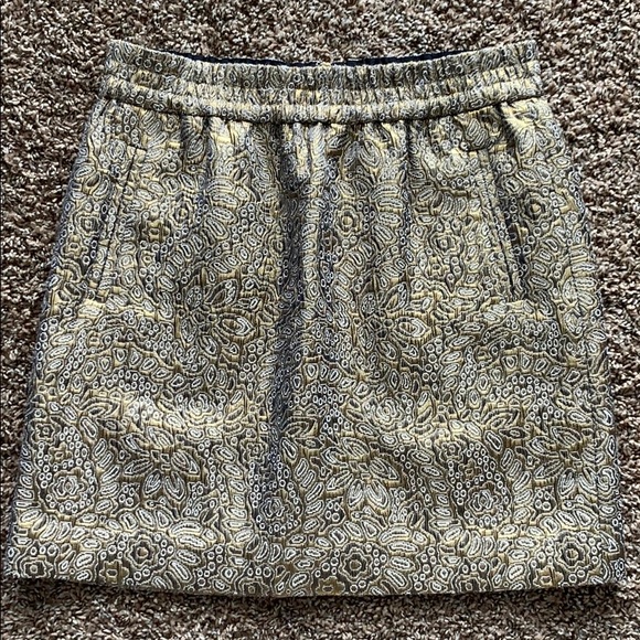 Loft Gold Brocade Skirt